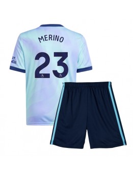 Arsenal Mikel Merino #23 Ausweichtrikot für Kinder 2024-25 Kurzarm (+ Kurze Hosen)